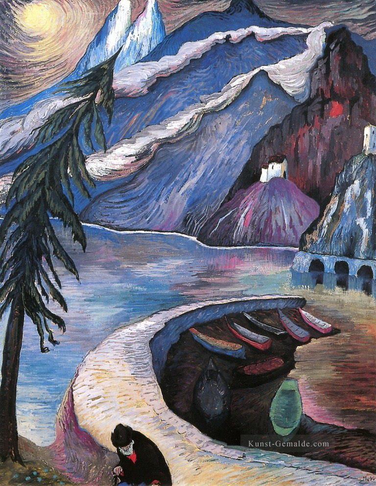 Landschaft Berg Marianne von Werefkin Expressionismus Ölgemälde